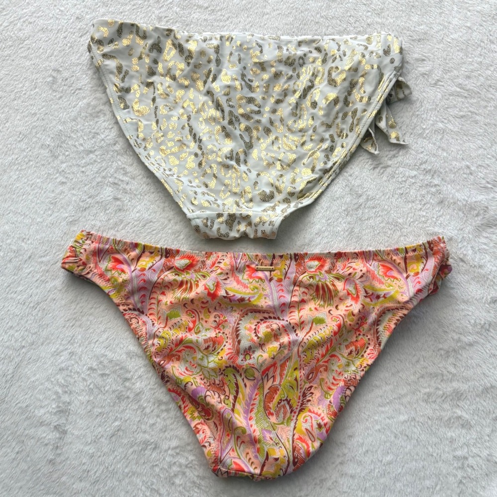 Victoria's Secret Bikini Bottom Bundle L Paisley Leopard Swim Lot‎ 2 - Picture 10 of 10